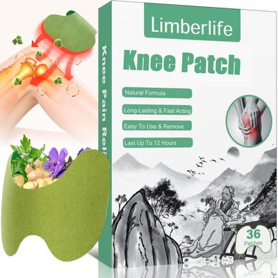 Limberlife Knee Patch, 36Pcs Natural Knee Patch, Wormwood Knee Patches for Back, Warming Herbal Patches for Knee Neck Shoulder
