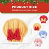 2PCS Microfiber Hair Drying Caps,Soft Bow Tie Wet Hair Towel Wrap for Women Wet Hair Quick-Drying Hair Towels,Christmas Absorbent Hair Towel Wrap for Party Favors Goody Bag Filler. (Red+Yellow) view 2