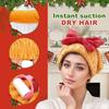 2PCS Microfiber Hair Drying Caps,Soft Bow Tie Wet Hair Towel Wrap for Women Wet Hair Quick-Drying Hair Towels,Christmas Absorbent Hair Towel Wrap for Party Favors Goody Bag Filler. (Red+Yellow) view 3