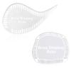 2-Piece Teardrop Eyebrow Mapping Ruler, Acrylic 2-in-1 Brow Stencil & Eyeliner Guide Tool for Microblading, Permanent Makeup & Daily Use for Professionals & Beginners view 1