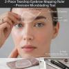2-Piece Teardrop Eyebrow Mapping Ruler, Acrylic 2-in-1 Brow Stencil & Eyeliner Guide Tool for Microblading, Permanent Makeup & Daily Use for Professionals & Beginners view 4