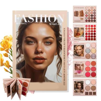 5 Layer Makeup Book Palette with 67 Pro Shades, 2026 Upgraded 24-Color Eyeshadow Palette, Long Lasting High Pigment Eye Shadow & Highlighter & Blush for Women