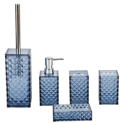 Bathroom Set Round Corrugated Wash Five-piece Mouthwash Brushing Cup