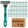 Comfycheer 50 count Disposable Razors Blades for Men,3-Blade Razors view 1