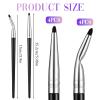 8 Pcs Eyeliner Brushes Fine Point Liner Brush Makeup Brushes Portable for Beauty Eye Liner Tool Accurately Apply Gel Elbows Straight Heads view 2