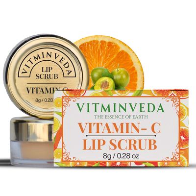 BEMT Orange Lip Scrub with Sugar & Shea Butter  Exfoliating & Hydrating Lip Care for Smooth, Soft Lips  Unisex, 8g