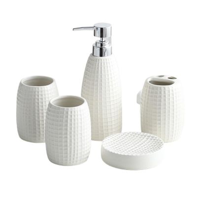 Bathroom Supplies Brushing Cup Wash Lotion Bottle Kit Five-piece Set