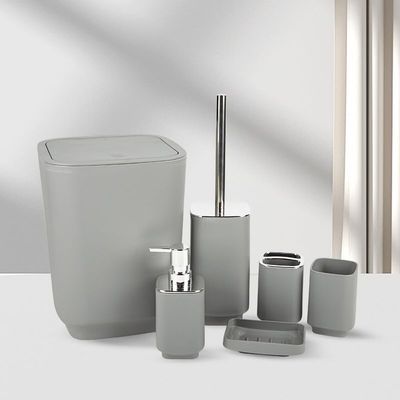 Mouthwash Cup Toothbrush Holder Trash Can Toilet Brush Bathroom Storage Toiletry Set
