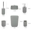 Mouthwash Cup Toothbrush Holder Trash Can Toilet Brush Bathroom Storage Toiletry Set view 2