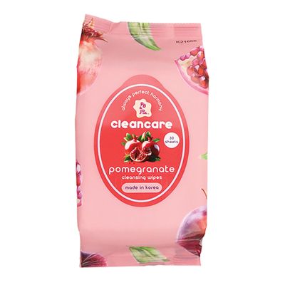 PB & JAY Cleancare Cleansing Wipes 30 Count Makeup Remover for Revitalized, Smooth Skin Hydrating Korean Face Wipes for Sensitive Skin (Pomegranate)