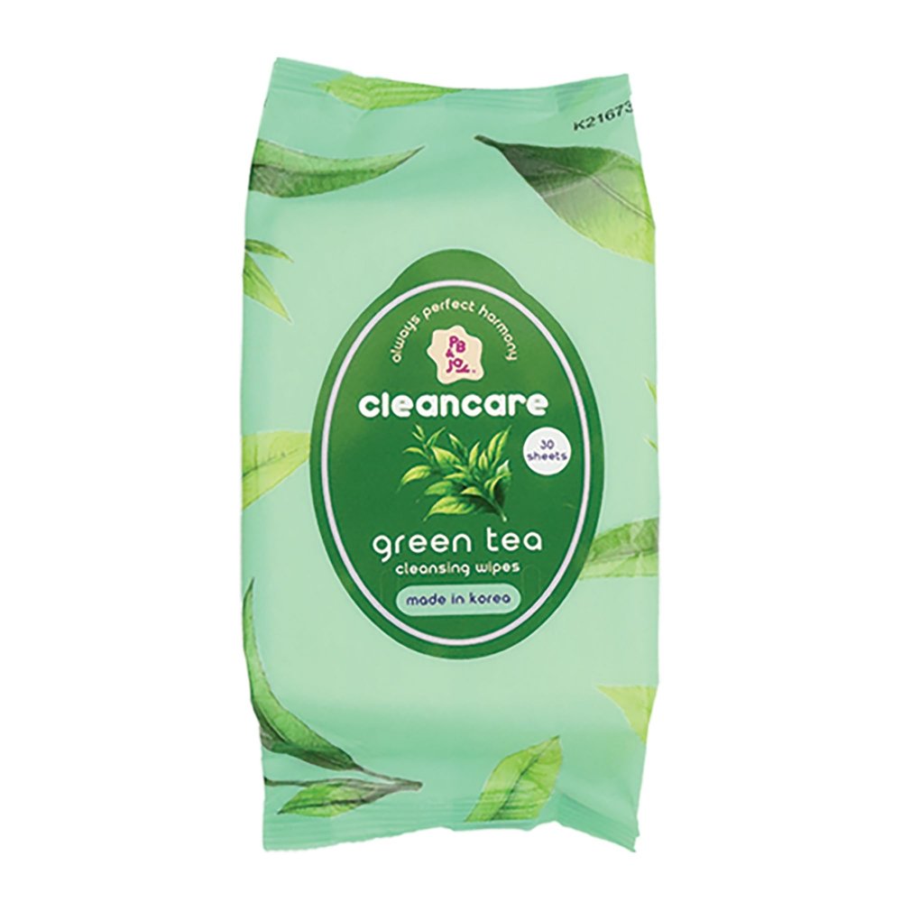PB & JAY Cleancare Cleansing Wipes 30 Count Makeup Remover for Balanced, Refreshed Skin Hydrating Korean Face Wipes for Sensitive Skin (Green Tea)