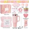 Mothers Day & Birthday Gifts for Women - Tova's Creations 13-Piece Strawberry Daiquiri Spa Gift Basket with 40 OZ Tumbler & Luxury Flannel Blanket for Mom, Wife, Grandma view 2