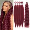 Boho Braiding Hair Pre stretched 26 Inch Deep Wave Crochet Boho Braids 5 Packs Synthetic Ez Braid Knotless Bug view 1
