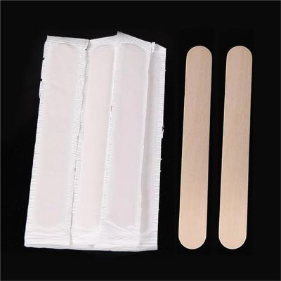 Wooden Wax Sticks 200pcs Tattoo Waxing Stick Disposable Tongue Depressor Wooden Sterilization Tattoo Repair Cream Removal Beauty Bar Body Tool