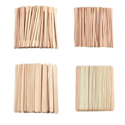 Wooden Wax Sticks 500pcs Wooden Wax Sticks Multi-Purpose Waxing Sticks Spatulas For Hair Removal Wooden Craft Sticks Suit Stirring