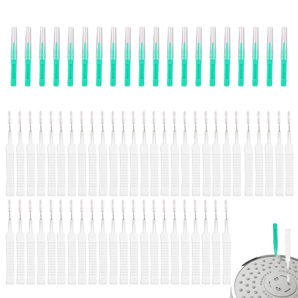 70pcs Shower Head Cleaning Tools, Including 20 Cleaning Brushes & 50 Shower Hole Brushes Unclogger Accessory for Small Holes Faucets Nozzles Sink Gaps