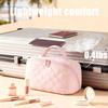 LKYAL Travel Sized Makeup Bag, Wide Travel Makeup Bag for Woman, Large Capacity Cosmetic Bags, Waterproof Portable Pouch Open Flat With Compartments (Pink) view 2