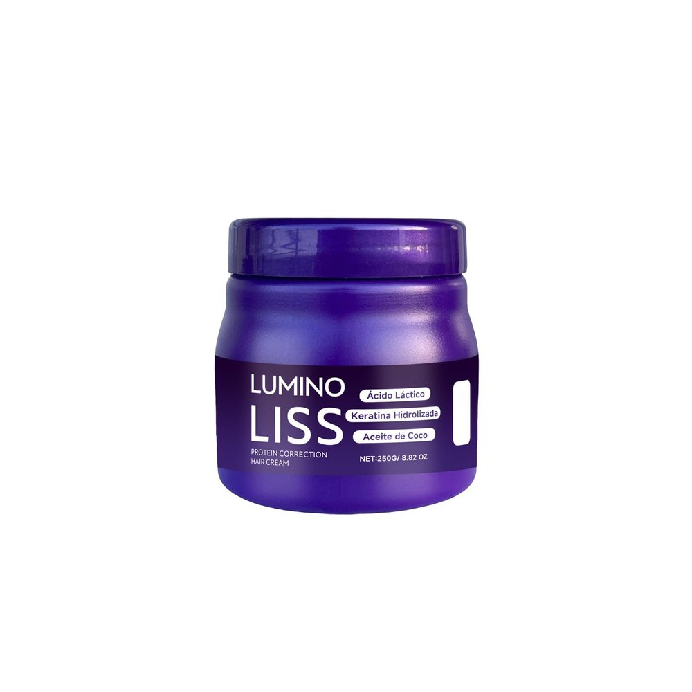 250G Protein Correction Hair Cream - Hair Straightening Treatment with Keratin & Coconut Oil for Frizzy, Damaged Hair - Long Lasting Smoothness & Shine