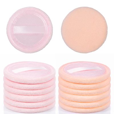 12 PCS Face Makeup Sponge, 2 Colors Round Makeup Sponges 2.3 Inch Cotton Pressed Makeups Pads Velour Puffs for Cosmetic for Men Women Faces Body Foundation Supplies