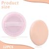 12 PCS Face Makeup Sponge, 2 Colors Round Makeup Sponges 2.3 Inch Cotton Pressed Makeups Pads Velour Puffs for Cosmetic for Men Women Faces Body Foundation Supplies view 2