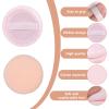 12 PCS Face Makeup Sponge, 2 Colors Round Makeup Sponges 2.3 Inch Cotton Pressed Makeups Pads Velour Puffs for Cosmetic for Men Women Faces Body Foundation Supplies view 4