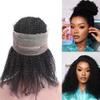Kiss darling LASHES Afro Kinky Curly 360 Lace Closure Human Hair Only 8inch 4C Curly Transparent 360 Full Lace Frontal Closure Free Part with Baby Hair view 2