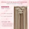 SEGOHAIR Clip in Short Hair Extensions Real Human Hair 5 Pcs 7 Clips Remy Soft Seamless Hair Pieces for Women Thinning Hair Volume Highlights 14 Inch #6P613R Light Brown & Bleach Blonde view 2