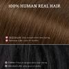 SEGOHAIR Clip in Short Hair Extensions Real Human Hair 5 Pcs 7 Clips Remy Soft Seamless Hair Pieces for Women Thinning Hair Volume Highlights 14 Inch #04 Medium Brown view 4