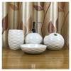 Ceramic Set 4-Piece Bathroom toiletries Toiletries Dispenser Bottle mouthwash Cup soap Dispenser view 1