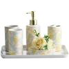 Bathroom Kit Supplies Ceramic Mouthwash Cup Toothbrush Holder Emulsion Bottle view 1