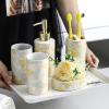 Bathroom Kit Supplies Ceramic Mouthwash Cup Toothbrush Holder Emulsion Bottle view 4