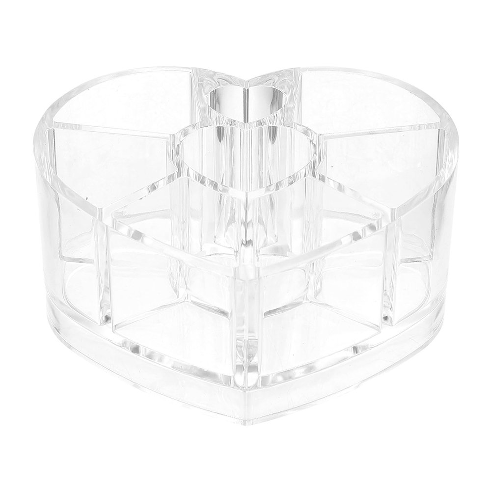 VALICLUD Acrylic Heart Makeup Organizer Holder for Lipstick Pens