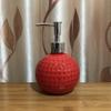 Hotel Toiletries Set Red Golf Bathroom Five Round Ceramic Carving Items view 2