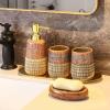 Bathroom Toiletries Household Vintage Ceramic Kiln Gargle Cup Lotion Bottle view 4