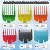 Clipper Guards Set Compatible for Most W-ahl Clippers, Clipper Guides Replacement - 1/16" to 1/2", 6 Pcs, Color Coded Color (New Version) view 3