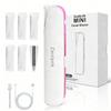 Vibration-Assisted Manual Dermaplane Razor for Women Face, Zenlynk Facial Exfoliator & Peach Fuzz Trimmer with 3 Vibration Modes, LED Light, 5 Replacement Blades & Exfoliating Scrubber, White view 1