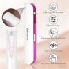 Vibration-Assisted Manual Dermaplane Razor for Women Face, Zenlynk Facial Exfoliator & Peach Fuzz Trimmer with 3 Vibration Modes, LED Light, 5 Replacement Blades & Exfoliating Scrubber, White view 2
