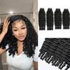 Burmese Curly Bundles Human Hair 12 12 14 14 Inch Human Hair 4 Bundles 100% Unprocessed Quick Weave 3c4a Real Human Hair Extensions Water Wave with Spiral Curly End Natural Black Color view 1