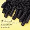 Burmese Curly Bundles Human Hair 12 12 14 14 Inch Human Hair 4 Bundles 100% Unprocessed Quick Weave 3c4a Real Human Hair Extensions Water Wave with Spiral Curly End Natural Black Color view 4