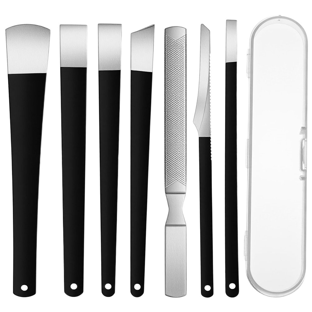 7Pcs Ingrown Toenail Removal Kit, Professional Pedicure Knife for Feet, Corn Removers for Toes & Callus Shaver, Foot Care Ingrown Toe Nail Tool Set with Storage Box, Easy to Use Podiatry Tools