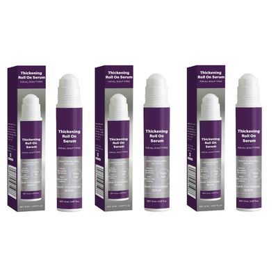 3PCS Root Thickening Hair Roll on Serum Promote Growth Nourish Scalp Activate Hair Follicle Gentle Sooth Massage Hair Essence