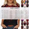 2026 Valentines 3/4 Sleeve Shirts Women Cute Love Heart Print Graphic Tunic Tops Plus Size Casual Spring Blouses Going Out New Year Holiday Vacation Teachers Graduation Resort Wear Black XXL view 4