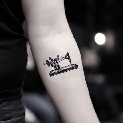 Sewing Machine Temporary Fake Tattoo Sticker (Set of 2)