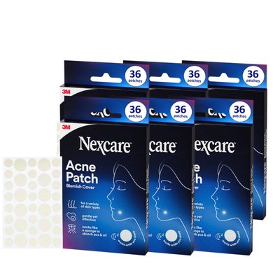 Nexcare Acne Cover, Skin Cover Absorbs Pus and Oil From Clogged Pores, Suitable Skincare for Most Skin Types - 216 Acne Covers