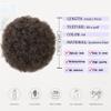 Decoration Afro Puff Hair Bun Extension Hairpieces Short Kinky Curly Drawstring Ponytail with 2 Clips Extension(1B-GRAY) view 3