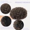 Decoration Afro Puff Hair Bun Extension Hairpieces Short Kinky Curly Drawstring Ponytail with 2 Clips Extension(1B-GRAY) view 4