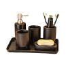Ceramic toiletries 6-piece home bathroom vanity set Bathroom toiletry view 1