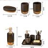 Ceramic toiletries 6-piece home bathroom vanity set Bathroom toiletry view 2