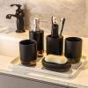 Ceramic toiletries 6-piece home bathroom vanity set Bathroom toiletry view 4