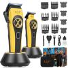 LQT Professional Hair Clippers for Men Rechargeable - 9000 RPM Cordless Barber Clippers Set with Trimmer, Case & Powerful Motor for Home & Salon Hair CuttingIdeal Gift for Father's Day view 1